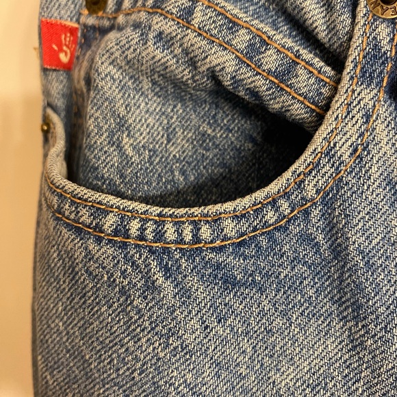 Vintage Y2K Mudd Jeans Flared Leg Raw Hem 00s 90s Retro Size 11. Botton fly - Picture 10 of 12